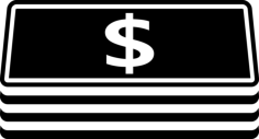 Dollar Banknotes Stack Laser Cut Svg File, Free Vectors File